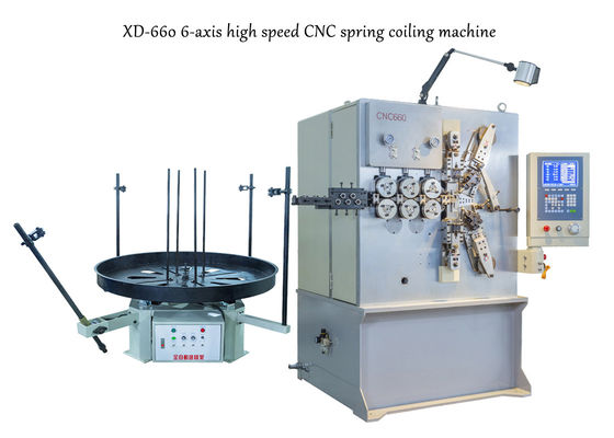 دستگاه کویل بهار CNC 6 محوره با سرعت بالا با محور XD-660 برای ساخت چشمه های دقیق