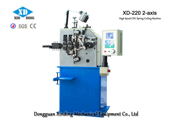 دستگاه سیم پیچ فنری XD-220 CNC با ساخت فنرهای مختلف فشرده سازی 0.5 - 2.0 میلی متر