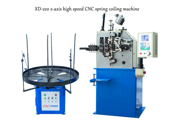 دستگاه سیم پیچ فنری XD-220 CNC با ساخت فنرهای مختلف فشرده سازی 0.5 - 2.0 میلی متر